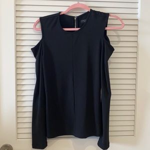 Black rag & bone long sleeve off shoulder top